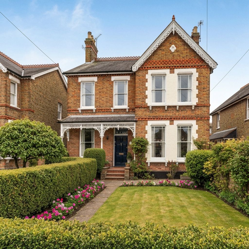 UK house with sash windows